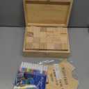 Nolia Blocks for Baby Shower  Games & Activity Kit  48 Natural Wooden Blocks to Decorate, Storage Box, 12 Acrylic Markers & Instruction Sign  Baby Shower Blocks to Decorate