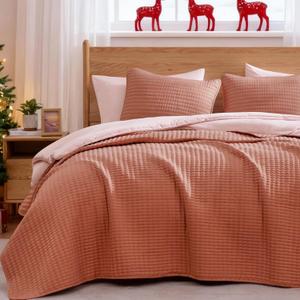 WRENSONGE King Size Quilt-3 Pieces Lightweight Autumn Leaf Fall King Quilt Bedding Set for All Season, Soft Coverlet with 2 Pillow Shams Suitable for Bed & Couch (King(106" x 94))