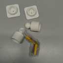 Shower Rod Holders for Wall - Angled 25mm Bracket & Rotation Knob Set, Includes Screws & Plugs for Sloped Ceiling (2, White)