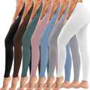 yeuG 7 Pack High Waisted Leggings for Women Tummy Control Soft Workout Yoga Pants Full Length & Capri