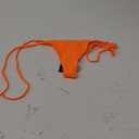 RELLECIGA Women's Thong Bikini Bottom (Medium, Orange)