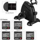 Mini Exercise Bike, Himalaya Under Desk Bike Pedal Exerciser Portable Foot Cycle Arm & Leg Peddler Machine with LCD Screen Displays