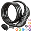 Titanker Bike Lock, Bicycle Lock 4 Feet Cable Lock 1/2 Inch Resettable Bike Lock Combination with Mounting Bracket, Bike Accessories for Bicycle, Electric Scooter, Motorcycle