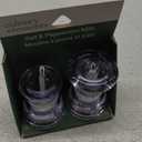 Items 4U! Salt And Pepper Mills, Clear Acrylic, Ceramic Grinders, Set of 2