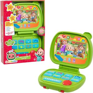 CoComelon Sing and Learn Laptop Toy for Kids, Lights, Sounds, and Music Encourages Letter, Number, Shape, and Animal Recognition, Officially Licensed Kids Toys for Ages 18 Month by Just Play (9.25 x 2.5 x 13.25 inches)