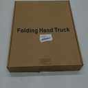 SPACEKEEPER Folding Hand Truck, 500 LB Heavy Duty Luggage Cart, Utility Dolly Platform Cart with 6 Wheels & 2 Elastic Ropes for Luggage, Travel, Moving, Shopping, Office Use, Black