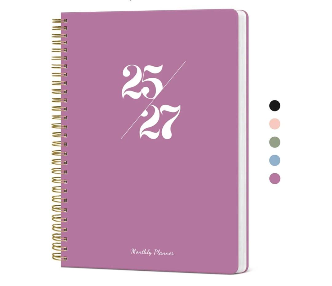 Monthly Planner 2025-2027, 2 Year Months Planner Calendar 2025-2027, July 2025 - June 2027, 7" x 10", 25-27 Monthly Calendar Planner, 24 Months, Perfect for School Office Home Planning - Purple