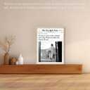 iHery Natural OAK Wood Newspaper Trendy Framed Wall Art, 12x16 in Vintage Headline Canvas Print, Beige Logs Retro Art, Woman Claims to Be a Dream Girl, Set of 1 Apartment Black and White Decor