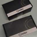 2 Pack Black Door Knobs with Square Rosette,Pismo Interior Door Knob for Hall & Closet, Non-Locking