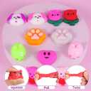 2 x Valentines Day Cards for Kids,24 Pack Heart Lollipop-Shaped Plastic Ball with Valentine Squishy Toys for Kids Valentines Party Favors School Classroom Exchange Gift