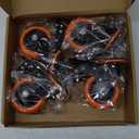 Stem Caster Wheels 3 Inch Heavy Duty Casters Set of 4, 3/8" -16 x 1 (Threaded Stem Diameter 3/8", Length 1") Locking Casters Swivel Castor Wheels for Cart, Furniture, Industrial