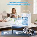 Portable Air Conditioners with Remote for Bedroom, 4-IN-1 Personal Evaporative Air Cooler with 3 Speeds & 3 Mist, 7-Color Night Light, 2-8H Timer, 1200ML Mini Air Conditioner Cooling Fan for Office