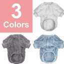 Dog Sweater, 3 Pack Dog Sweaters for Small Dogs or Cats, Girl or Boy, Warm Dog Clothes Shirt Coat for Winter Christmas (Light Grey, Light Blue, White, Small)