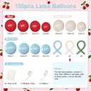 CROSSFINGERS Cherry Red and Blue Balloon Garland Arch Kit,150pcs Bow Light Mist Blue Red White Balloons Arch Kit for Cherry Birthday Baby Shower Wedding Galentine's Bridal Shower Party Decorations