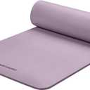 Retrospec Solana Yoga Mat Thick 1/2in Non-Slip Workout Mat with Nylon Strap - 72x24in Exercise Mat for Pilates, Stretching & Fitness - BPA Free, Easy Clean (Violet Haze)
