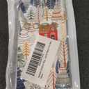 Aesthetic Christmas Village Trees and House Case for iPhone 15 Pro Max, Winter Silvan Snow Ground Cover for Girls Boys Women Men,Trendy TPU Bumper Cover Case for iPhone 15 Pro Max