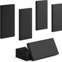 4 Pack High-Density Core with Fabric Cover Acoustic Panels 24122 In Self-Adhesive Soundproofing and Sound-Absorbing Wall Panels for Echo Reduction in Studio, Theater, or Recording (Midnight Black)