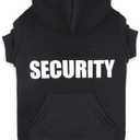 Dog Hoodie Security Dog Sweater Soft Brushed Fleece Clothes Hoodie Sweatshirt with Pocket Sweaters for Medium Dogs(M)