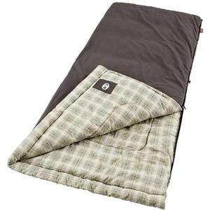 Coleman Heritage Big & Tall Cold-Weather Sleeping Bag - 10F Camping for Adults, Comfortable & Warm Flannel for Outdoor Use, Fits Adults up to 6ft 7in Tall