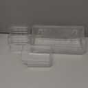 Mr. Pen- Drawer Organizers Set, 5 pcs, Clear Plastic Makeup Drawer Organizer, containers for Organizing, Desk Vanity Organizer, Bathroom Drawer Organizers