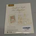 Baptism Picture Frame Gifts,Baptism Gifts for Girls,Christening Baby Gift for Boys from Godparents Friends Family,Pink Flower Wood Picture Frame(4x6-Vertical)