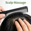 5 Pieces Pocket Comb  2-in-1 Cutting Comb, Fine Tooth Combs for Men & Women  Professional Black Barber Styling Tool for Detangling, Beard Grooming, and Wet Hair