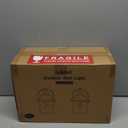 EDISHINE 2 Pack Outdoor Porch Light, Dusk to Dawn Exterior Lighting Fixtures, Modern Outdoor Wall Lights Fixture, Clear Water Ripple Glass, Anti-Rust Waterproof for Front Door Garage Patio, Black