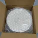 YOUBET 100 Pack Ivory Scalloped Plastic Plates - 6.5 Inch Gold Disposable Plates with Gold Rim - High End Elegant Vintage Dessert Salad Plate for Birthday Parties & Wedding