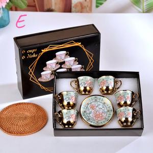 Vintage Style Japanese Style Art Illustrated 8-pc Tea Set Vintage Style Japanese Style Art Illustrated 8-pc Tea Set