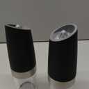 CIRCLE JOY Rechargeable Electric Salt and Pepper Grinder Set Gravity Salt and Pepper Mills Set with LED Light, No Battery Needed, Adjustable Coarseness, Washable 135ml Container, Black