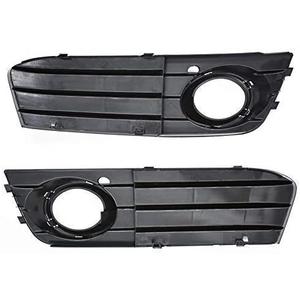 Pair Front Bumper Fog Light Grilles Grill Cover Replacement for A4 B8 A4L 2009 2010 2011 2012 8KD 807 681 01C /8KD 807 682 01C
