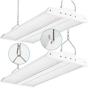 High Bay LED Shop Light 2 Pack 2FT 200W 28000LM, 4000K/5000K Selectable 100-277V, Linear High Bay Lights for Warehouse Workshop Supermarket Stadium, Power Tunable 200W/150W/100W, ETL