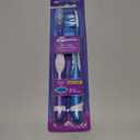 BrightWorks Sonic Battery Powered Toothbrush (2-Pack) (Blue/Purple) Soft Multi-Level Bristles for Whole Mouth, Vibrating Bristles Deep Clean, with Whitening Pads and Tongue Cleaner.