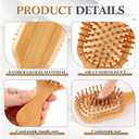FoldTier 6 Pack Mini Bamboo Hair Brush Bulk Wooden Travel Small Hairbrush Massage Scalp Detangling Pocket Brush for DIY Wedding Guest Gifts Bridal Shower Bridesmaid Proposal Favors