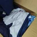 Anibedding 7 Pieces Striped King Size Comforter Set, Soft Microfiber Down Alternative Farmhouse Bedding All Season with Comforter, Pillow Shams, Flat Sheet, Fitted Sheet and Pillowcases (Brown-beige)