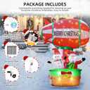 9FT Christmas Inflatable Hot Air Balloon with Santa Claus,Hot Air Balloon Christmas Inflatable with LED Lights,Christmas Blow Up Yard Decorations Outdoor for Garden Holiday