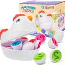PREXTEX Find & Match Number Matching Easter Eggs with Hen/Chicken Carrying Case | Baby Toys, Brain Toys, Motor Skills, Sorting Toy, Best Gift | Small Kids, Toddler, Girl, Boy