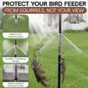 Premium Squirrel Baffle for Bird Feeder Pole Chew Proof Squirrels Guard with Spring for Better Defense 19 Inch Outside Mount for Bird Feeders Raccoon Rodent Stopper Garden Accessories Backyard
