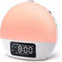Sunrise Alarm Clock White Noise Sound Machine with 25 Soothing Sounds, 17 Night Lights, Bluetooth Speaker Wake Up Light Alarm Clock for Bedrooms, Heavy Sleepers, Baby, Kids (Gray)