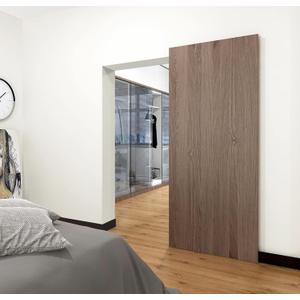 DIYHD 34" Concealed Sliding Barn Door Hardware with Dual Soft Close Mechanism, No Floor Track, Fit MIN Openning Width 28", Supports Up to 176 lb, Hidden Wall Mount System (Door Not Included)