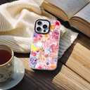 2 x ChiCsFleur for iPhone 13 Pro Case, TPU Phone case with Camera Protection for Women Girls Teens - Preppy Pink Collage Puppy Dog Bow Perfume Holiday Y2K Lemon Hibiscus Party Sorority Aesthetic Unique