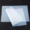 PABUSIOR Large Clear Silicone Crafts Mats: Non-Slip Translucent Liner 15.7×23.6In (2 Pcs) - Heat Resistant Silicone Countertop Protector Mat for Pastry, Epoxy Resin, Glitter Slime, Manicure, DIY Sheet