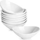 DOWAN Ceramic Dip Bowls, 3 oz 8 Pack White Dipping Bowl, Mini Serving Bowls for Side Dishes, Sushi Soy Sauce Dish, Gravy Boat Porcelain Dipping Sauce Cups for BBQ and Party Dinner (3 Ounces)
