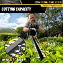 Hedge Trimmer Cordless(Battery & Charger Included), Electric Handheld Bush Shrub Trimmer, 20'' Edge Trimmer with 3/4'' Cutting Capacity & 3000RPM & BRUSHLESS, Compatible with Extension Pole, 4.4LBS