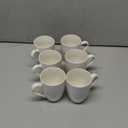 6 Pack Ceramic Coffee Mugs Set, 12 OZ Porcelain Coffee Cups with Handle, Hot Tea, Americano, Mocha, Milk, Latte, Snow, Dishwasher and Microwave Safe, Set of 6 White