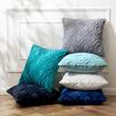 MIULEE Pure White Throw Pillow Covers 18x18 Inch, Soft Winter Plush Faux Wool Couch Pillow Covers Set of 2 Decorative Farmhouse Boho Throw Pillows for Sofa Living Room Bed