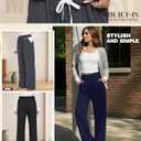 Neer 3 Pack Women's Lounge Pants Wide Leg Yoga Built in Drawstring High Waisted Casual Comfy Baggy Sweatpants with Pockets (Black, L)