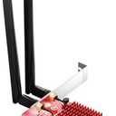 WiFi 6E PCIe Card | Intel AX210 Chip | 5400Mbps Tri-Band 2.4GHz/5GHz/6GHz | Bluetooth 5.3 | Low Latency Wireless Adapter for Gaming & Streaming | Windows 10/11 Compatible