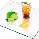 Tempered Glass Cutting Board, 16"x 12" Clear Cutting Board for Kitchen, Glass Chopping Board with Non Anti-Slip Foot, Scratch Resistant, Heat and Shatter Resistant, Easy to Clean (Clear-16"x12")