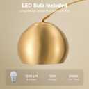 CO-Z 69" Modern Arc Floor Lamp, Gold Standing Light with Adjustable Metal Shade and Marble Base, LED Bulb Included, Contemporary Lighting for Living Room or Sofa